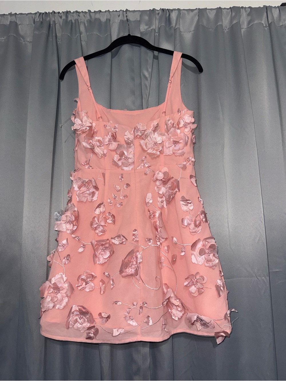 Vici Pink Floral Appliqué Mini Dress - Picture 5 of 6